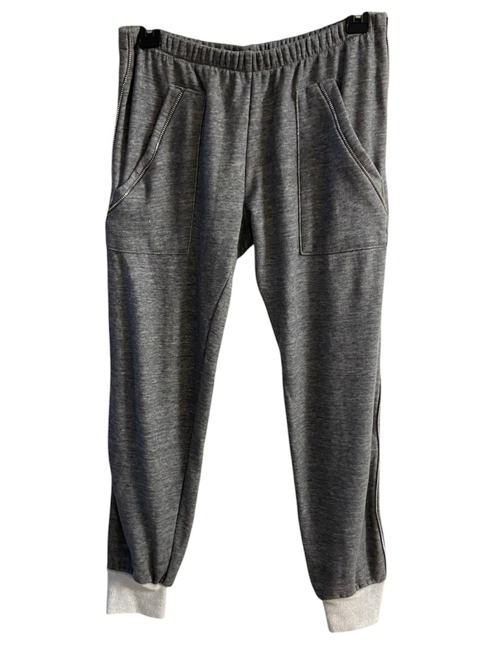 LNA Gray Heather Jogger Pants with Light Gray Cuffs Medium